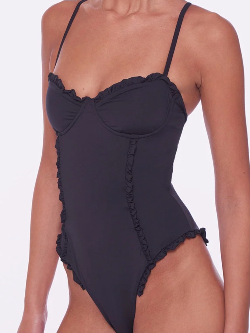 Peixoto Ruby One-Piece Black Swimsuit Size Medium NWT